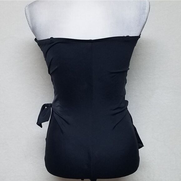 VINTAGE Le Cove Black Strapless Cross Swimsuit - Picture 9 of 13